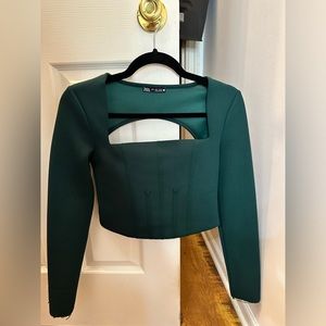 Zara Long Sleeve Top with Cutout Back